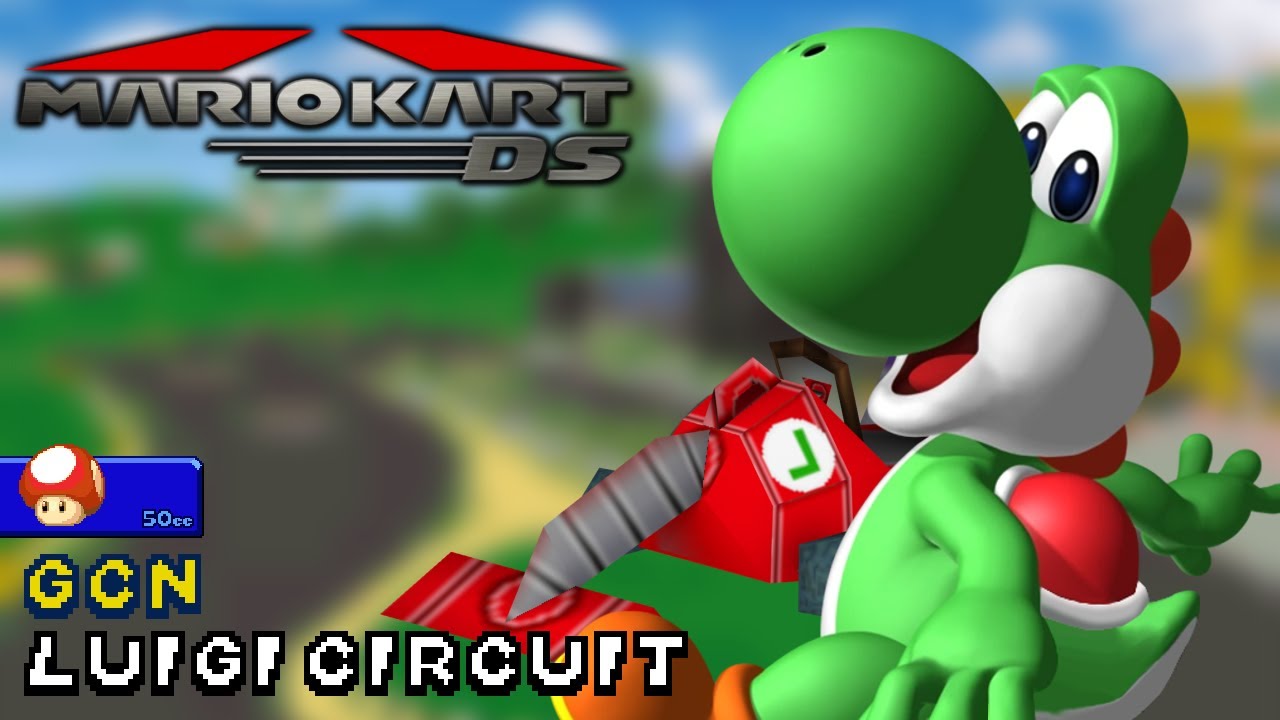 Mario Kart DS - 50cc - Yoshi - Poltergust 4000 - GCN Luigi Circuit | Ep. 3572