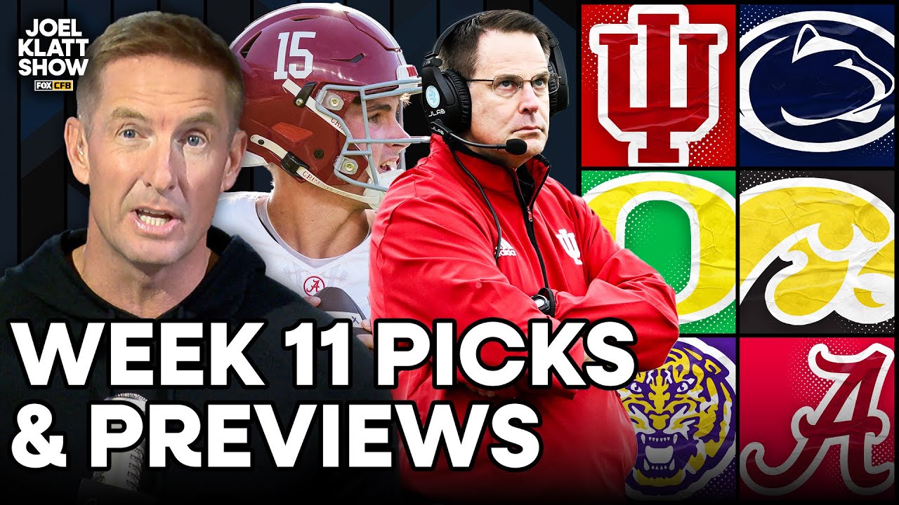 College Football Picks: Indiana-Penn St, Oregon-Iowa, LSU-Alabama, BYU-Texas Tech and more!