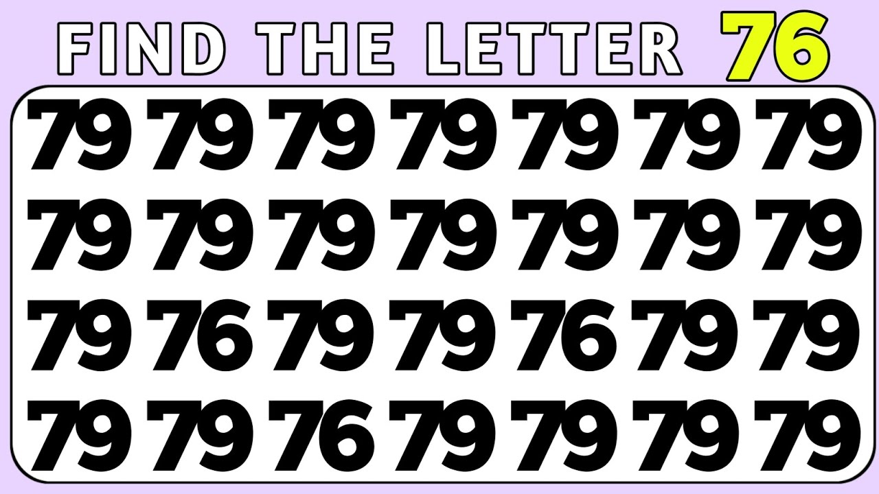 Quick Eyes Test 👀 | Find the Odd One Out - Number & Letter Challenge.