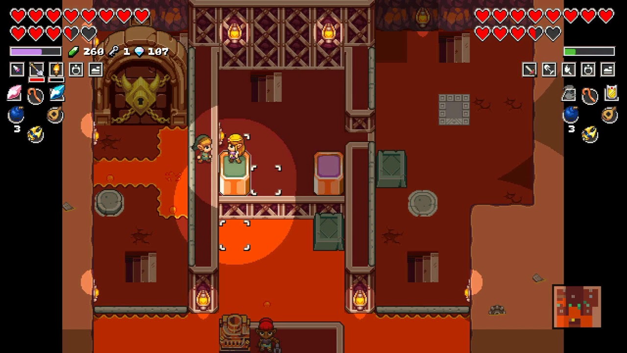 Cadence of Hyrule: Gerudo Ruins co-op Boss Key Skip (Spawn Displacement)