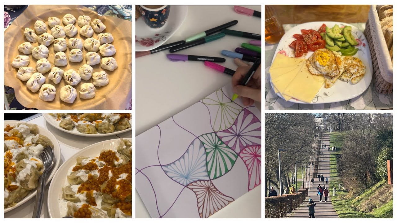 Slow living | Cooking Afghan Mantu & Zen Art Painting