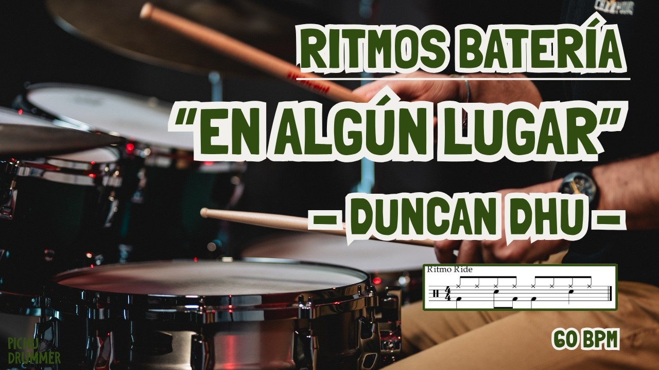 RITMOS de EN ALGÚN LUGAR en BATERÍA - Duncan Dhu (7 Ritmos de Batería Fáciles)