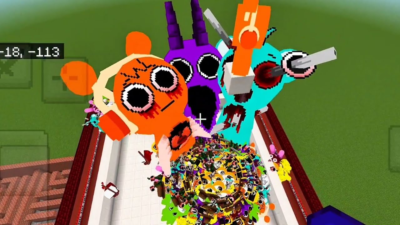 Sprunki & Sprunki Horror 💣 Minecraft PE!!! 💣💣💣