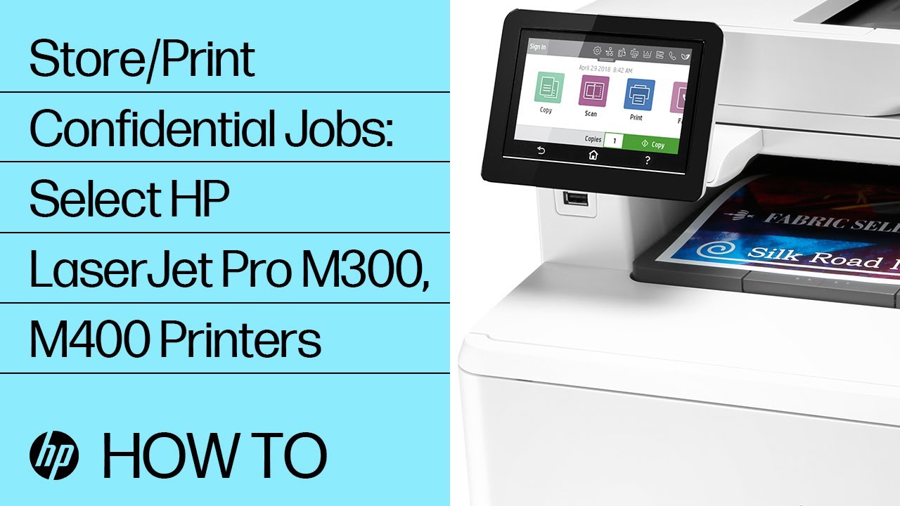 Store/Print Confidential Jobs: Select HP LaserJet Pro M300, M400 Printers | HP LaserJet | HP Support