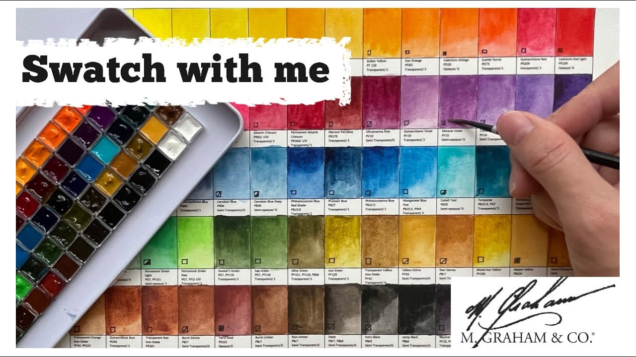 Swatch with me: all 70 M. Graham watercolors