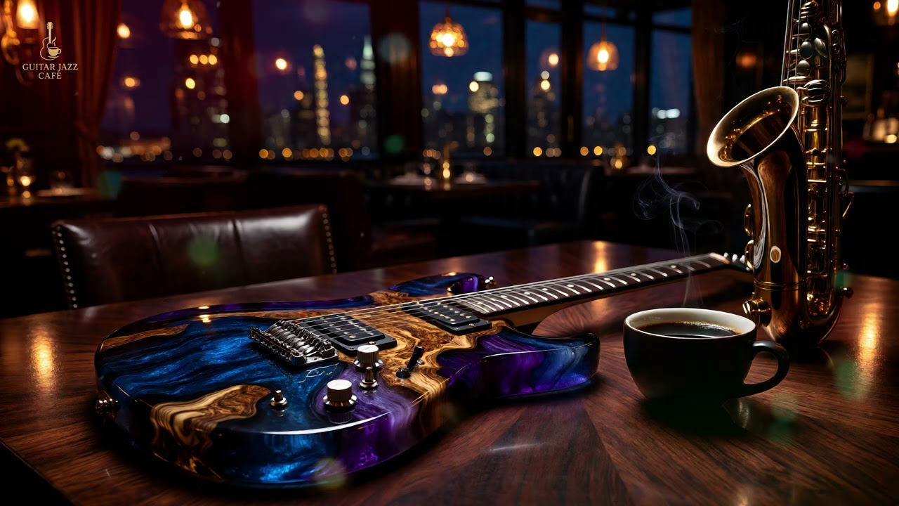 Smooth Jazz Guitar & Saxophone Music - Cool Cafe Vibes • Relaxing Music for Cafe, Study & Work