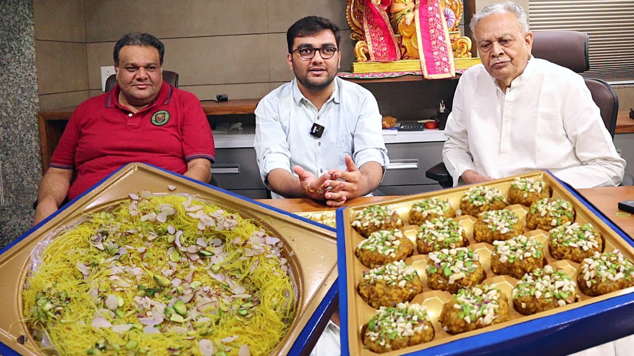 ૧૮૯૦ થી 😱 ખંભાત મા સુખડીયા જમનાદાસ મગનલાલ ની સુતરફેણી હલવાસન પાપડ ચવાણું સૂકા ભજીયા Food Khambhat