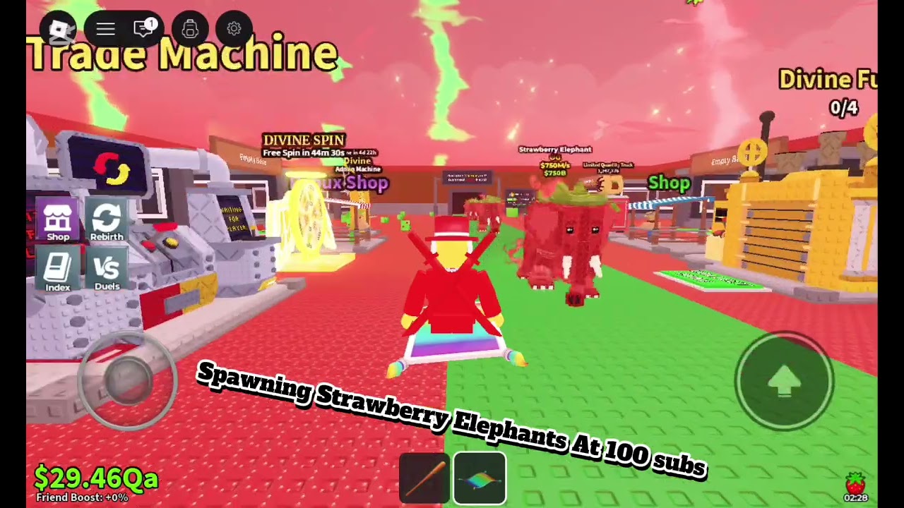 Spawning Strawberry Elephant In 1000 Servers At 100 Subs