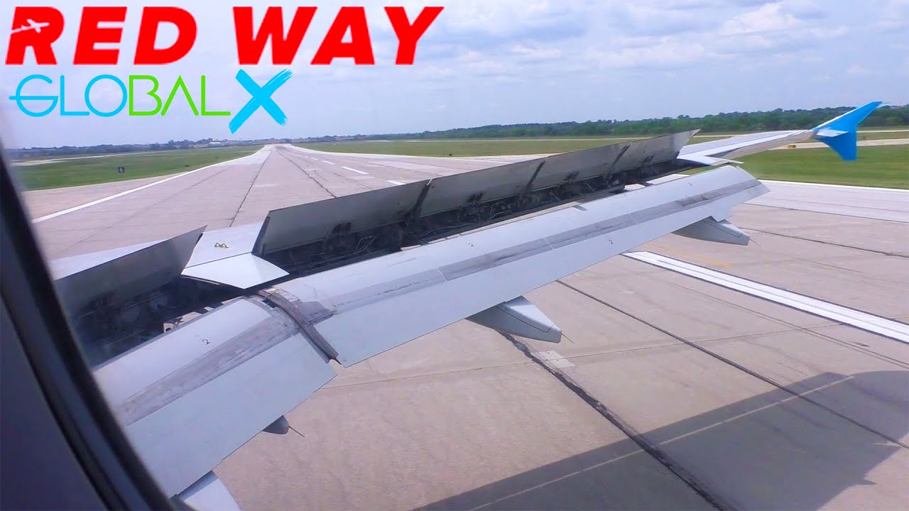 Red Way (Global X) Airbus A320 Landing in Lincoln (LNK)