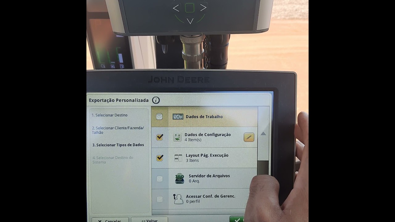 Como importar arquivos do monitor john deere gs4 para o pen drive! gs4, jd, geração 4!