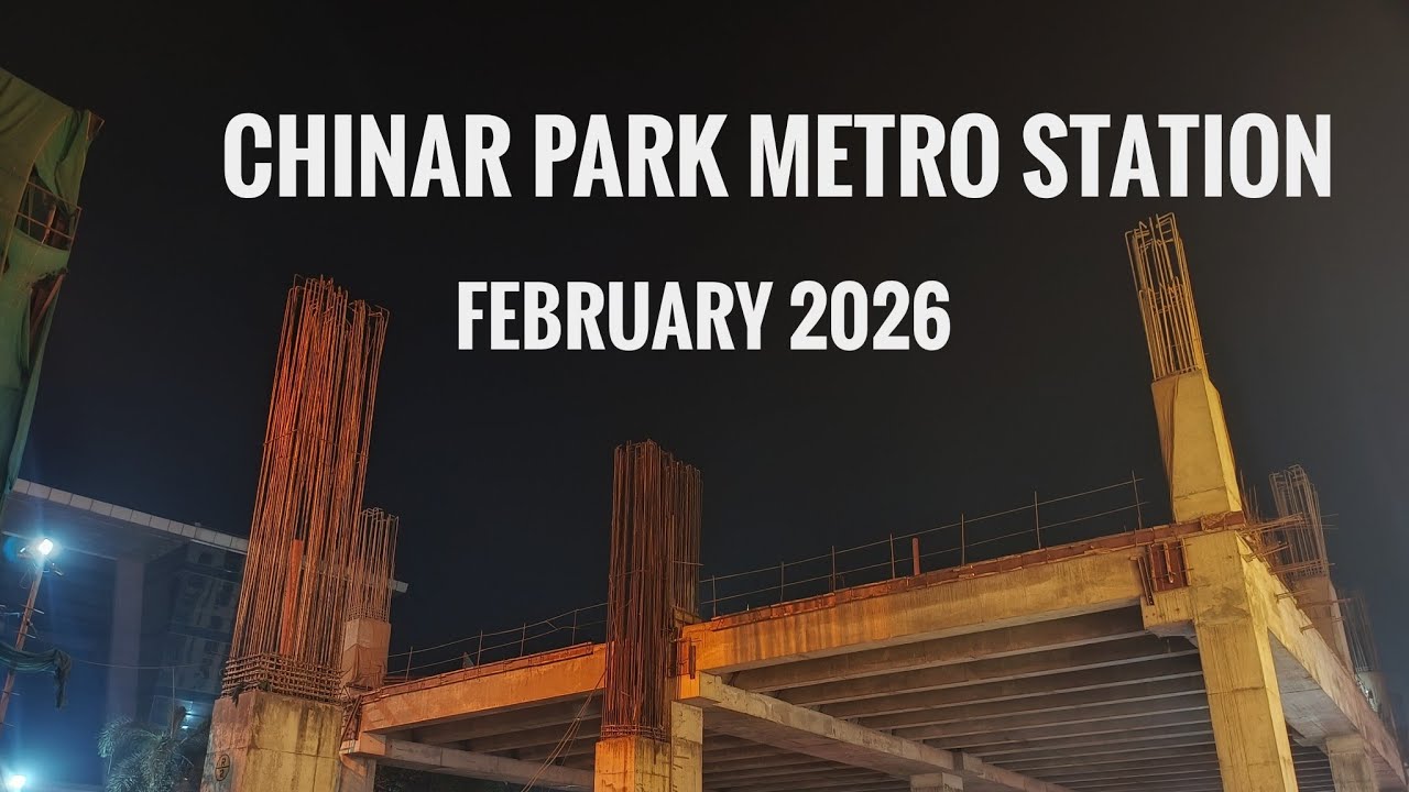 Chinar Park Metro Station Construction Update Kolkata Metro Orange Line | NewTown-Rajarhat