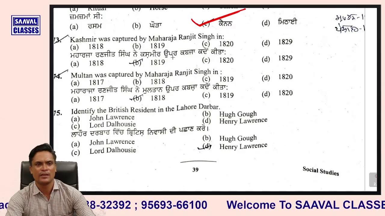 Previous Paper 2021 Master Cadre Social Science
