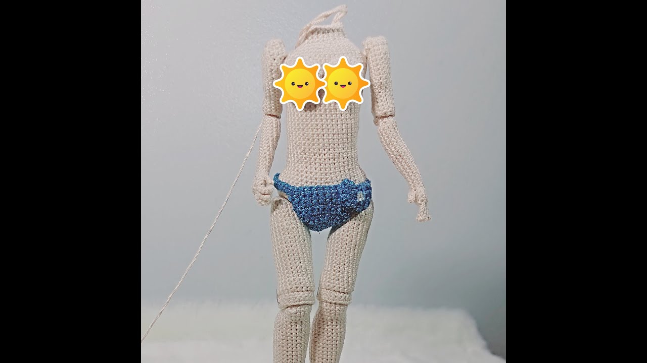 مجسم نسائي اميجرومي بمفاصل متحركة ج 5 🌺، A female model of an amegrumi doll with movable joint