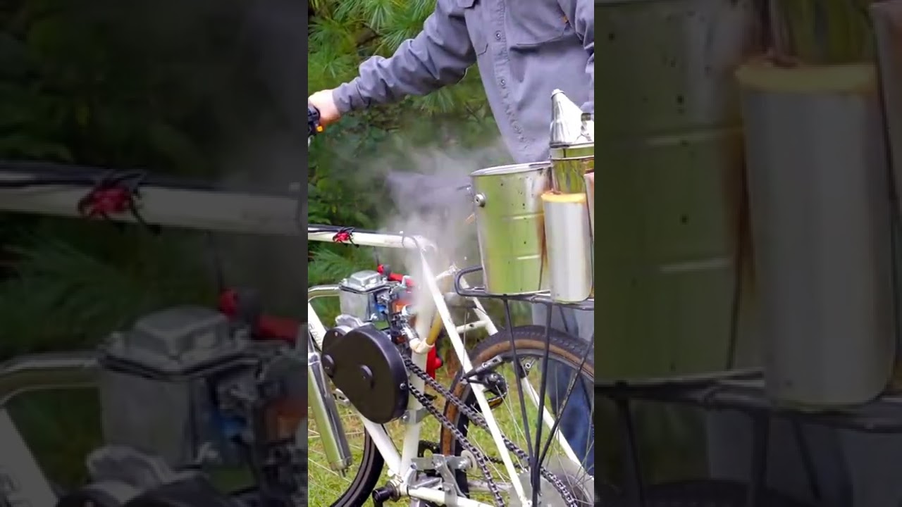 #motorcycle run wood gas ⛽️ no need gasoline It  working #Discordcom