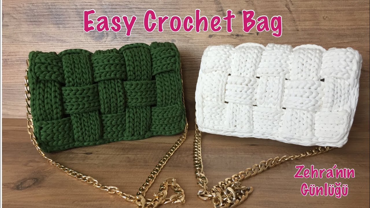 Easy Crochet Bag - Penye İpten Şık Çanta Yapımı - Penye İpten Moda Çanta Yapımı - Etsy