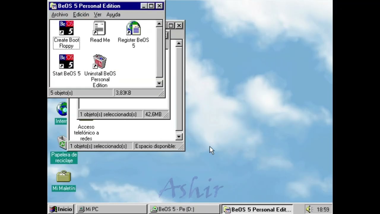 Como era instalar BeOS 5 Personal Edition sobre Windows 95 B