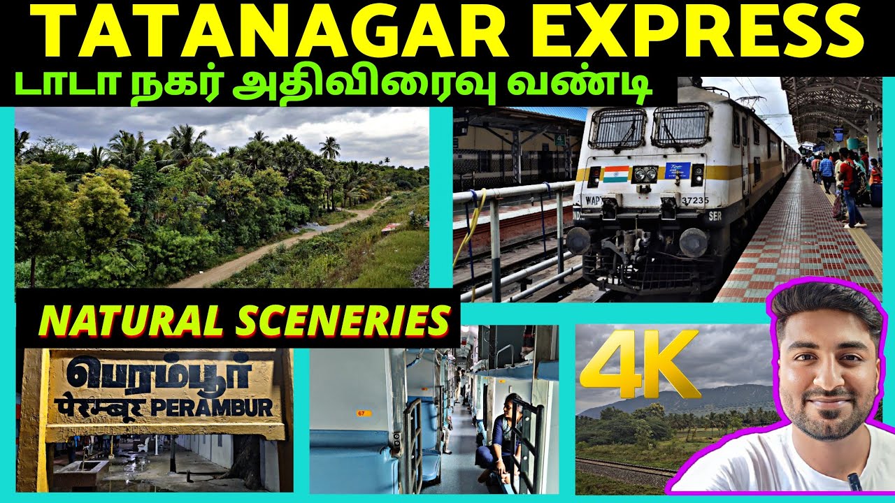 18190 TATANAGAR EXPRESS TRAIN JOURNEY | SALEM TO PERAMBUR | #salem #tatanagar #ernakulam #perambur