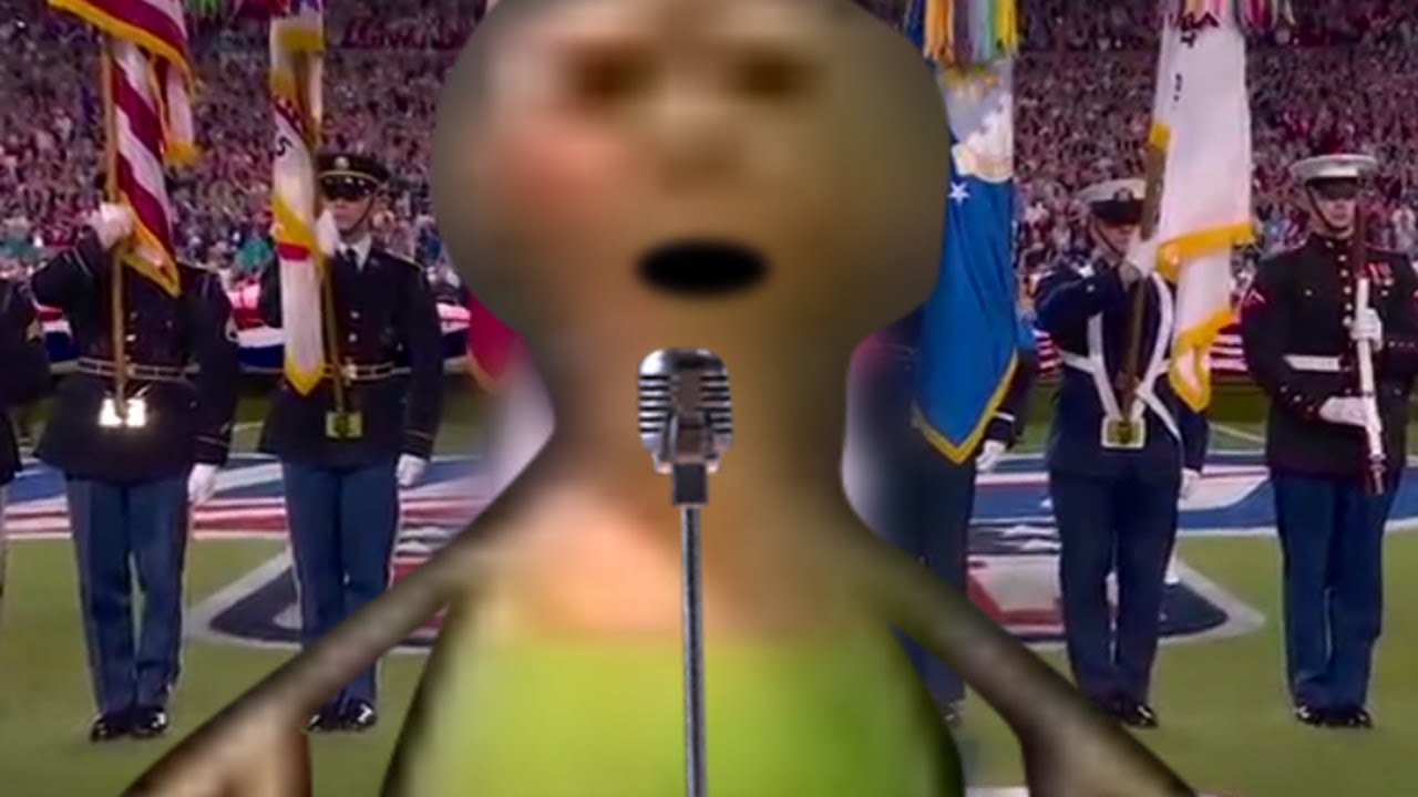 Hamood Habibi sings the National Anthem at Super Bowl Game