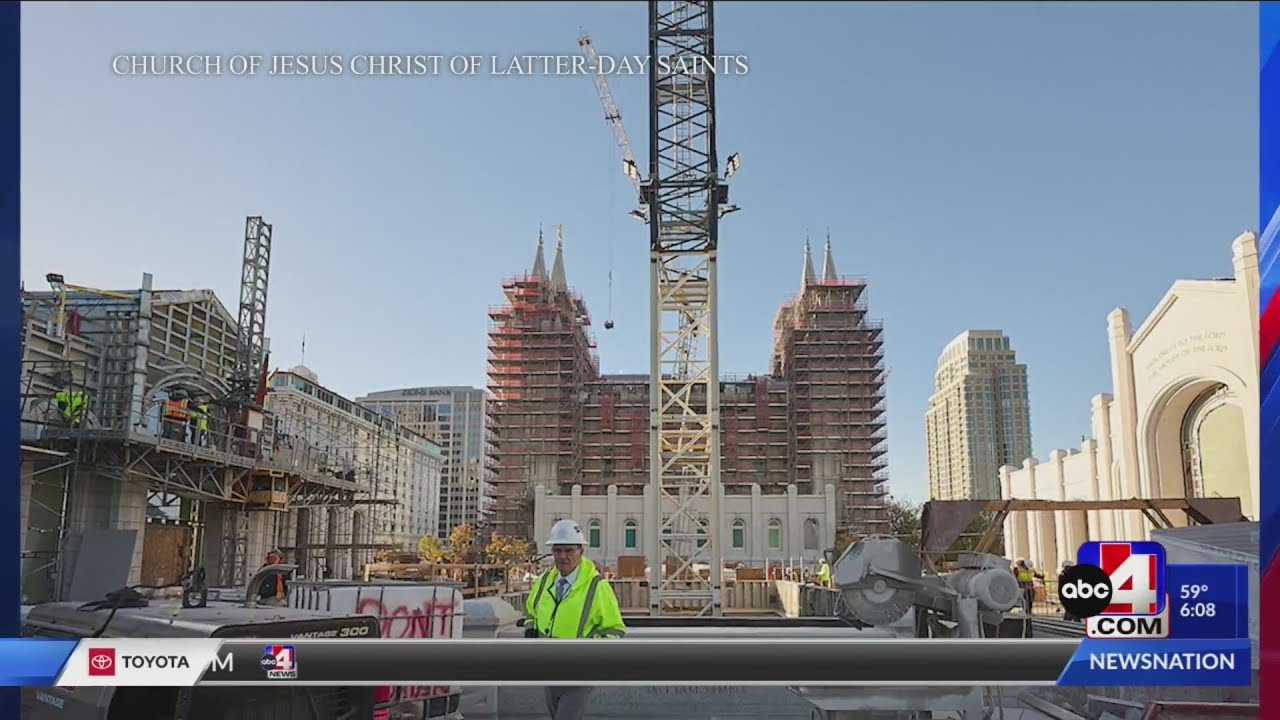 Salt Lake City Temple renovation update: north tower crane removed