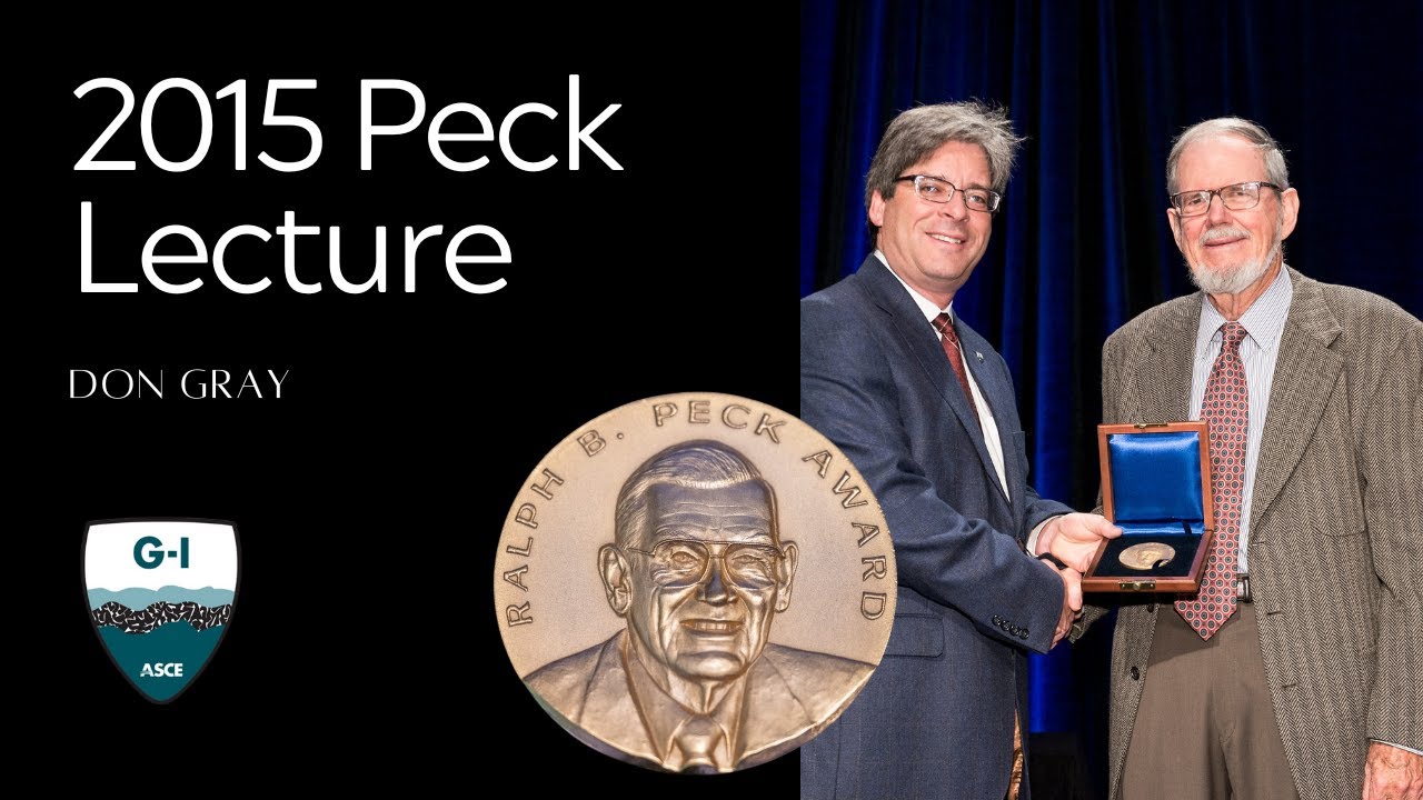 2015 Ralph B. Peck Lecture: Don Gray: Bio-Stabilization of Slopes and Stream Banks
