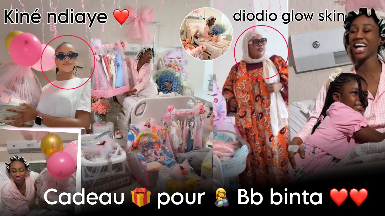 Cadeau 🎁 Kin&eacute; Ndiaye rose et diodio glow skin 👉 👩&zwj;🍼❤️ Bb binta et fallou 
