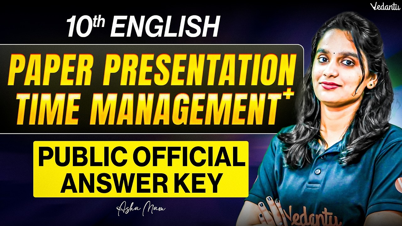 10th English | Paper Presentation + Time Management | Public Official Answer Key | Asha Ma'am