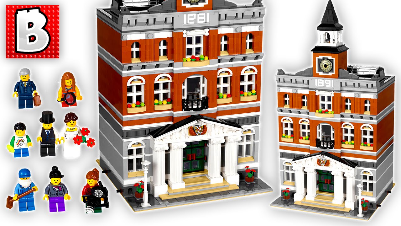 Lego Creator Town Hall Modular City Set 10224 | Unbox Build Time Lapse Review