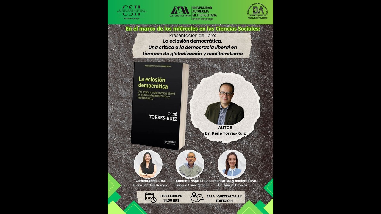Miércoles en las CSH- Presentación de Libro. La Eclosión Democrática
