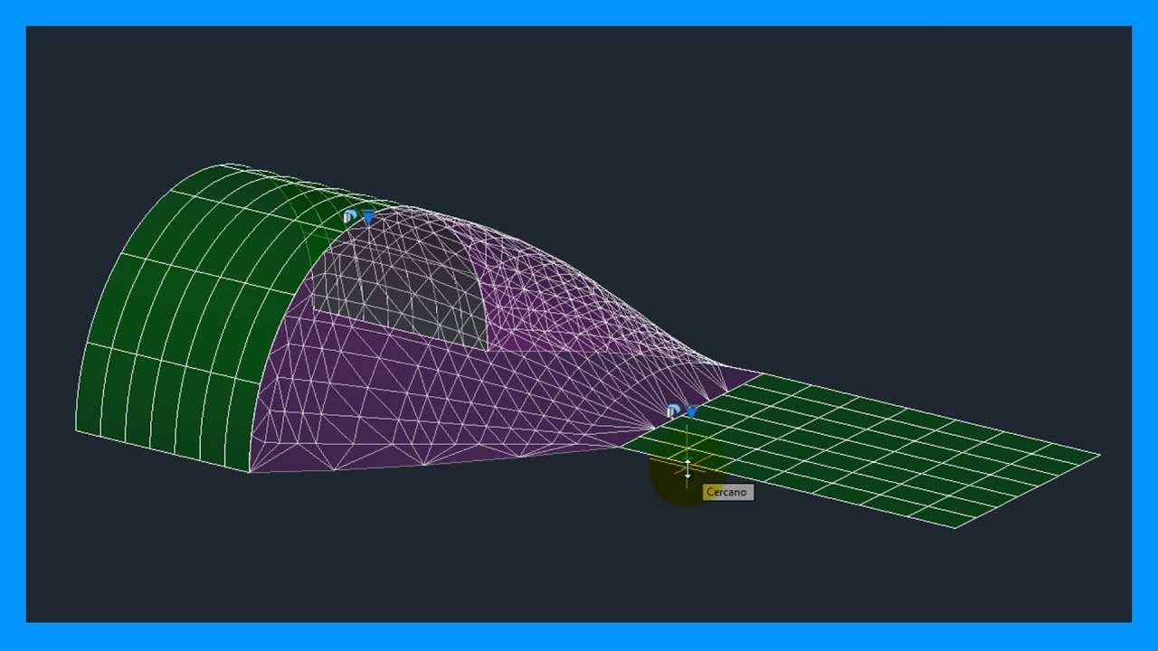 Autocad - Superficie de fusión; unión de superficies y sólidos. Tutorial en español HD