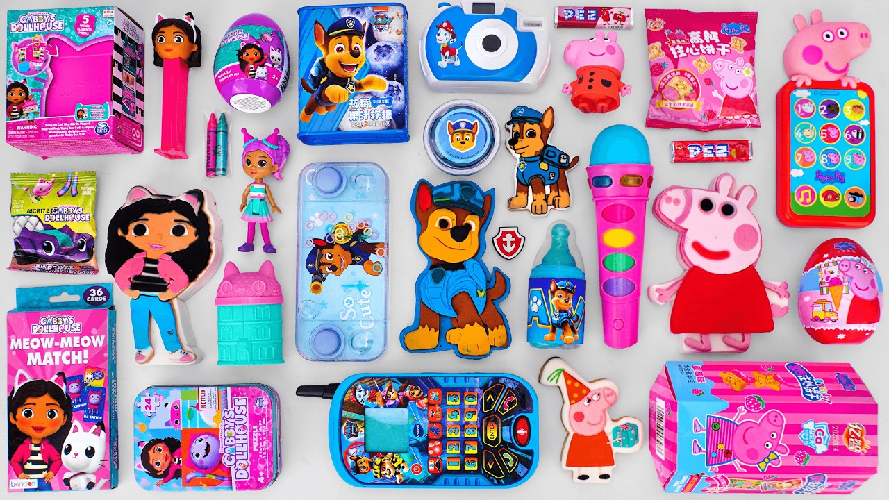 111 Minutes Satisfying with Unboxing Gabby & Paw Patrol Chase & Peppa Pig Candy Toys Collection 💙🧁