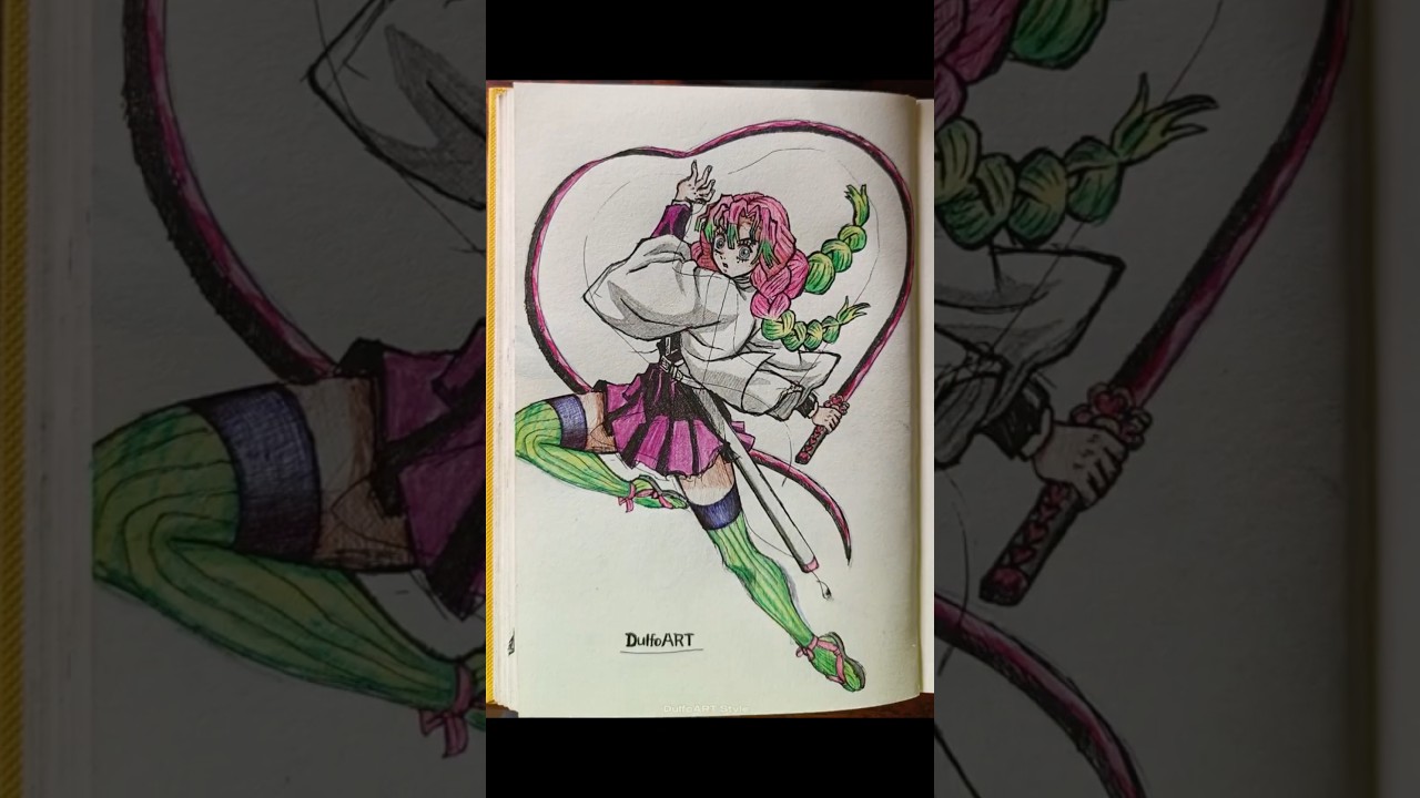 demonslayer characters breathing, speed drawing #demonslayer #anime #drawing #animeart #animedrawing