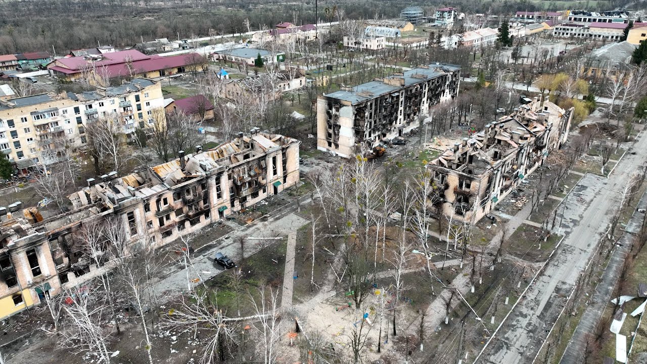 Який вигляд мають Буча, Гостомель, Ірпінь з висоти пташиного польоту