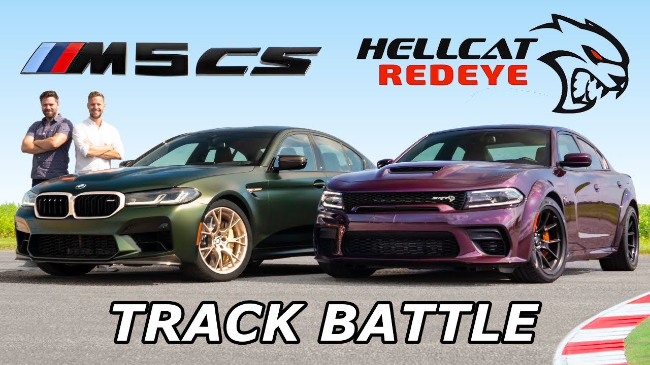 BMW M5 CS 2022 года против Dodge Charger Hellcat Redeye // ДРЭГ-РЕЙС, РОЛЛ-РЕЙС И ВРЕМЯ КРУГА