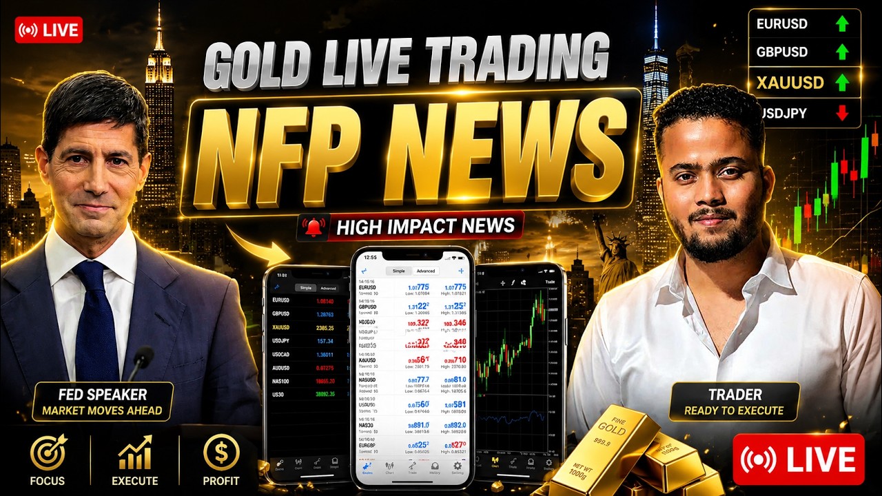 NFP LIVE XAUUSD TRADING | GOLD Live  | XAUUSD Live | Bitcoin Live Trading #xauusd #forextrading