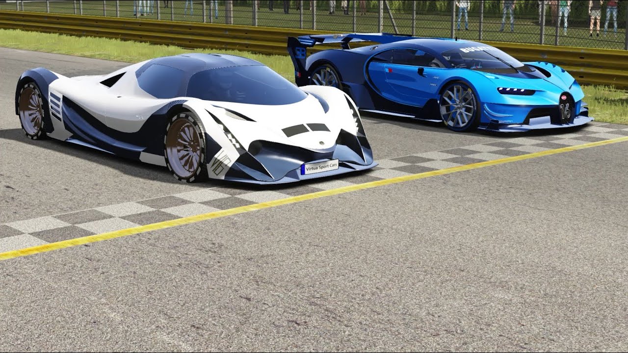 Devel Sixteen vs Bugatti Vision GT at Monza Full Course