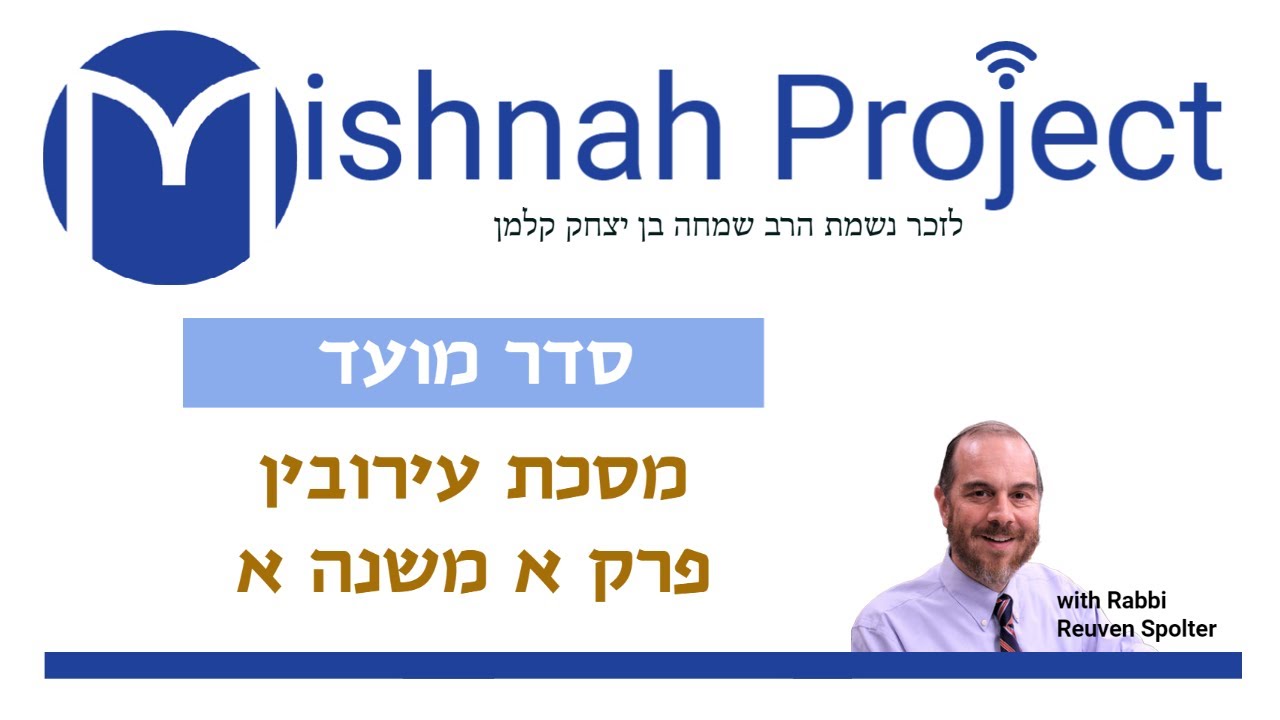 Eruvin Chapter 1 Mishnah 1