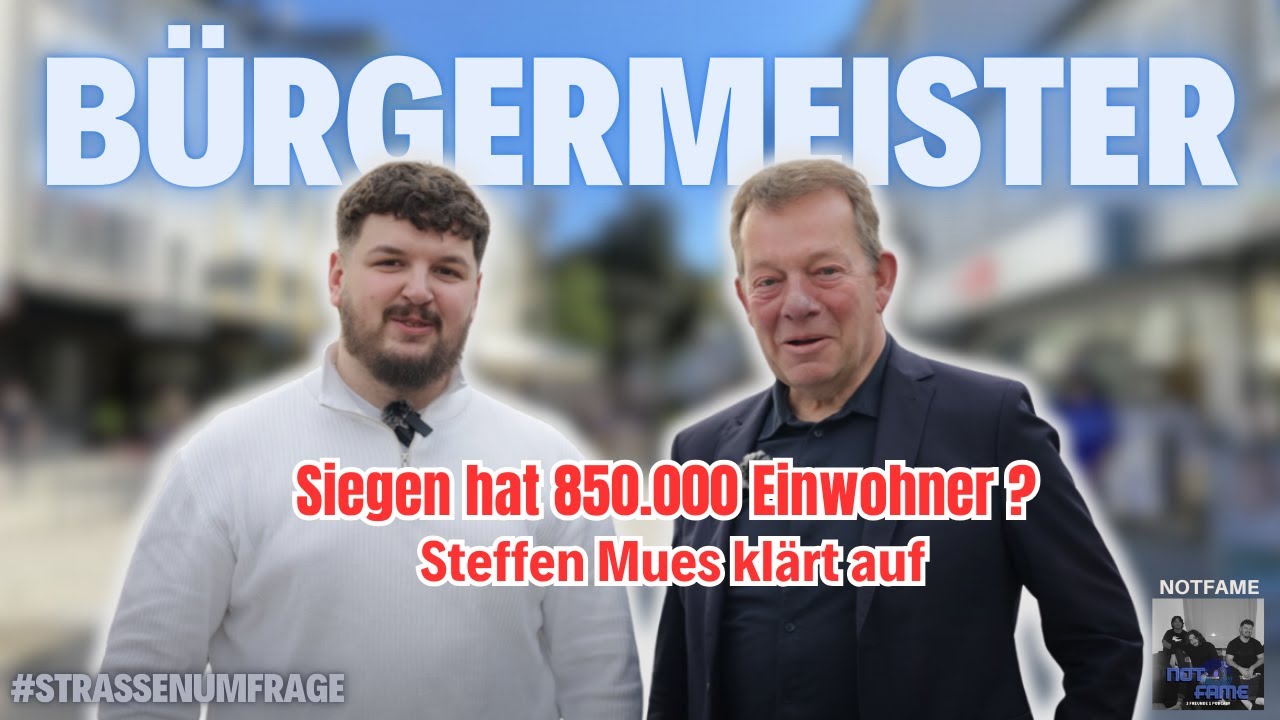Blamiert sich der Bürgermeister im Siegen-Quiz? I Straßenumfrage mit Steffen Mues