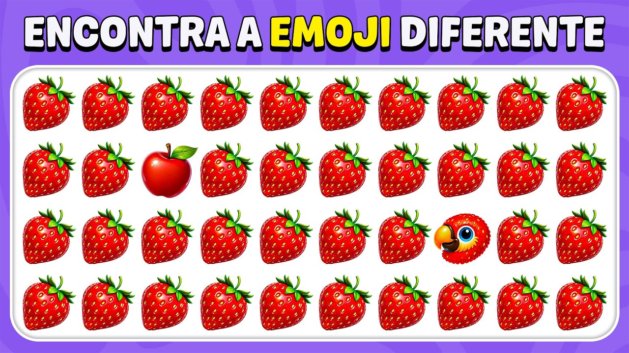 Encontre O Emoji Diferent - Edição Natureza 🐻🔥🌳 | Fácil, Médio, Difícil | Abelha De Teste