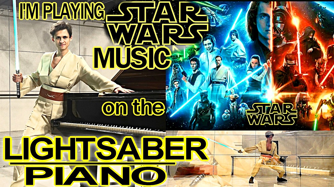 STAR WARS Music SWORDANCE Playing On The LIGHTSABER/Piano Музыку ЗВЕЗДНЫХ ВОЙН Световым Мечом