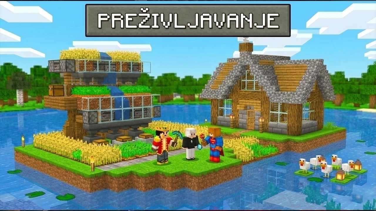NAPRAVILI SMO AUTOMATSKU FARMU HRANE U NAŠEM MINECRAFT PREŽIVLJAVANJU! ep.21