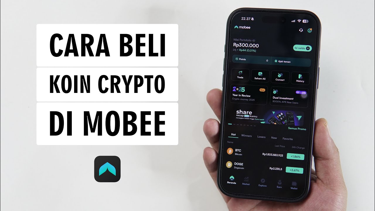 Cara Membeli Koin Crypto di Aplikasi Mobee