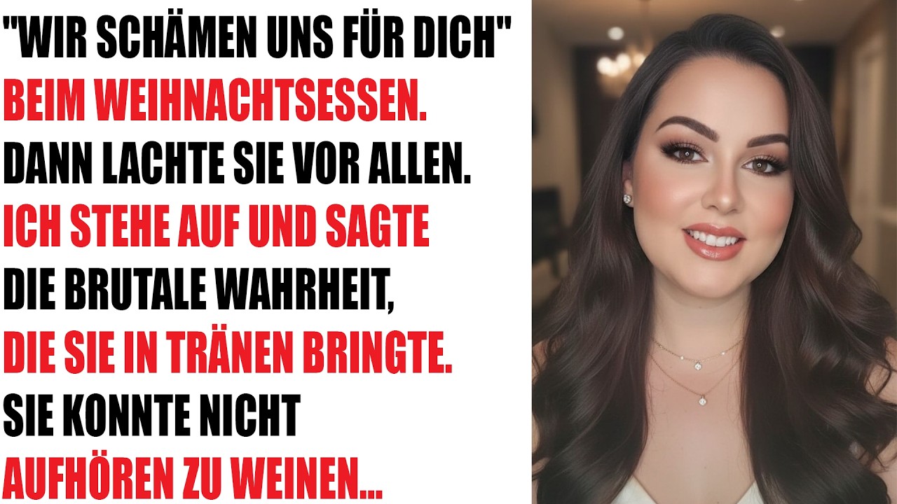 Beim Weihnachtsessen sagte meine Mutter: „Wir schämen uns für dich“ –