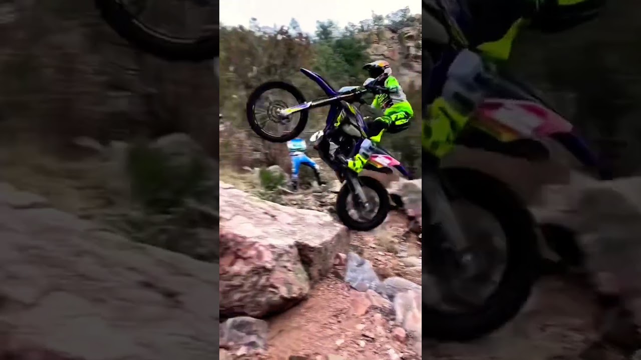 Rock Hopping 🚀 #2stroke #dirtbike #enduro #jumpshot #shorts