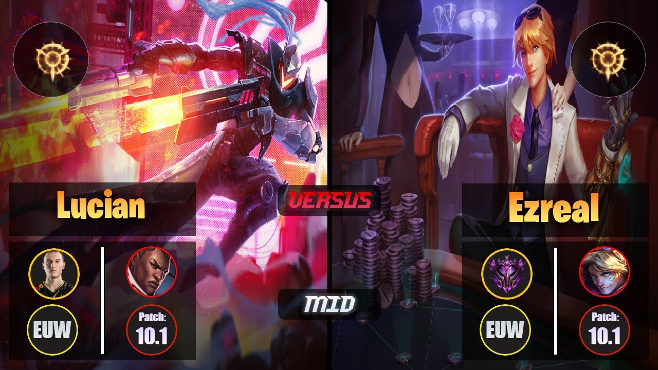 Perkz [Press the Attack] LUCIAN (Mid) VS [Press the Attack] EZREAL - Master EUW Patch 10.1