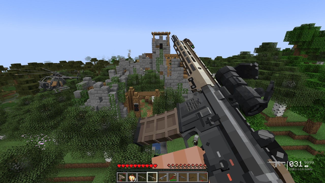 I Found a SECRET Pillager Base and Destroyed It with MODERN WEAPONS… Then They Raided My House 😱💥