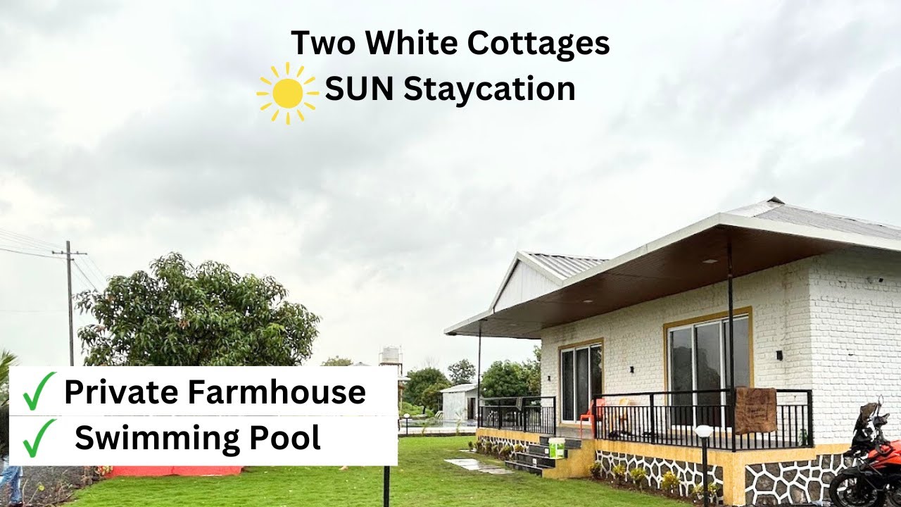 ☀️Sun Staycation | Private Two Cottage Farmhouse | Private Farmhouse In Karjat | Starts 1900/- pp