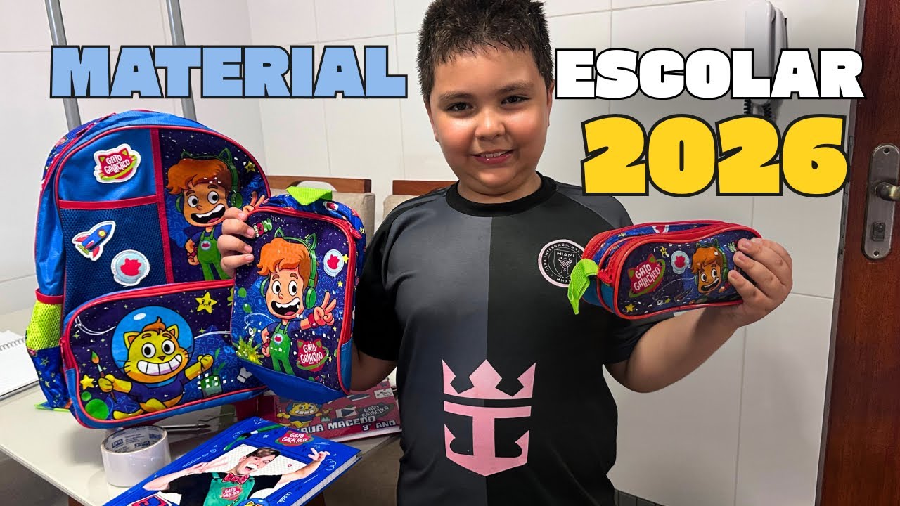 Kauã comprando material escolar 2026