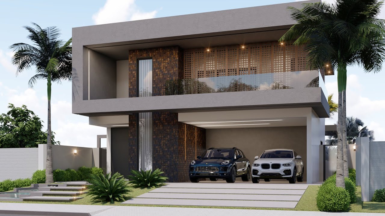 Tour pelo Interiores do Projeto 62 | Planta de Casa Alto Padr&atilde;o com 4 Dormit&oacute;rios e P&eacute;-direito Duplo