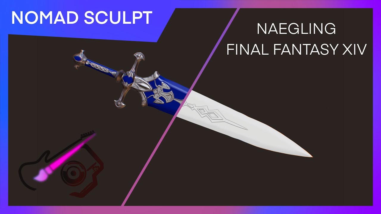 Naegling(Aymeric’s Sword), Sculpt, Final Fantasy 14, Nomad Sculpt