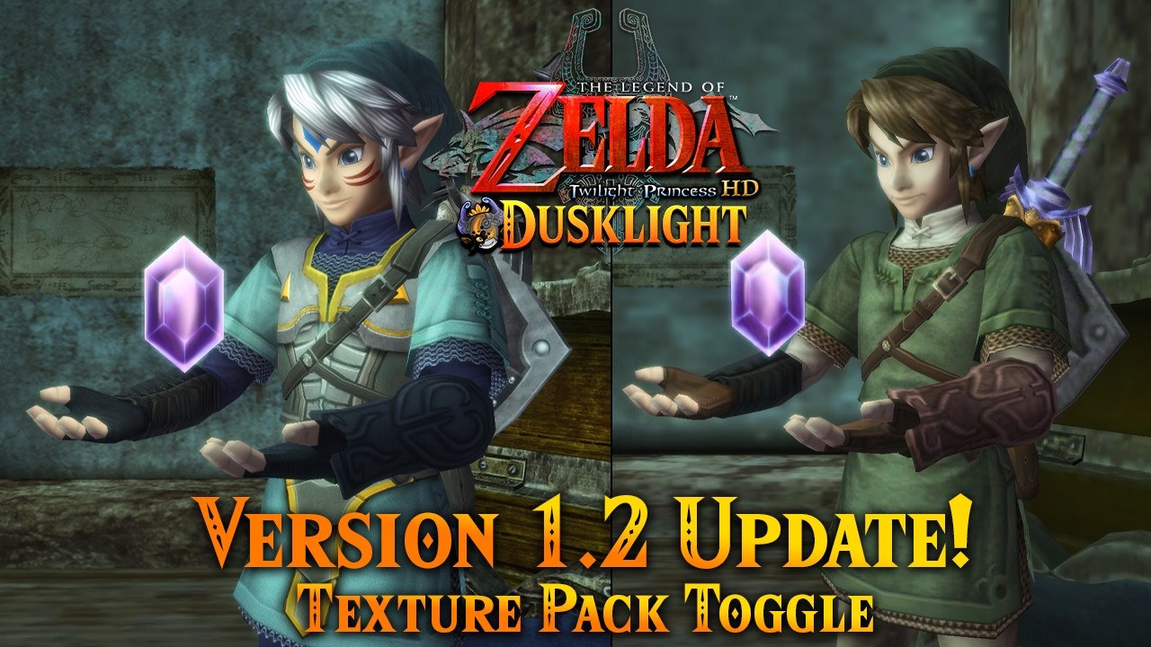 NEW Dusklight 1.2 Update! Zelda Twilight Princess HD Texture Toggle